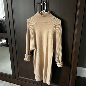 Club Monaco camel sweater dress